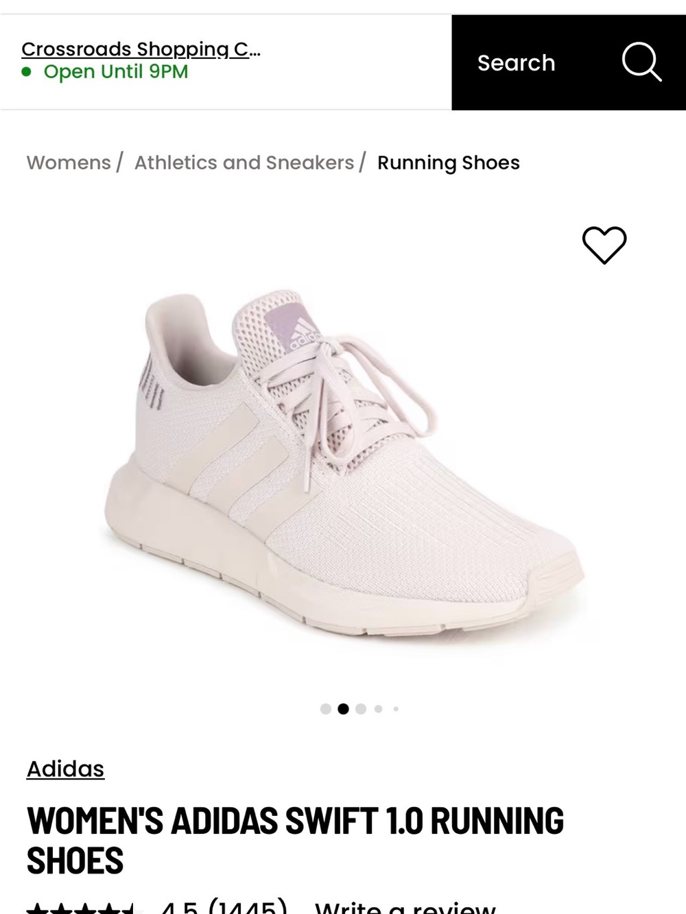 adidas Women's Swift 1.0 Running Shoes - Light Pink
